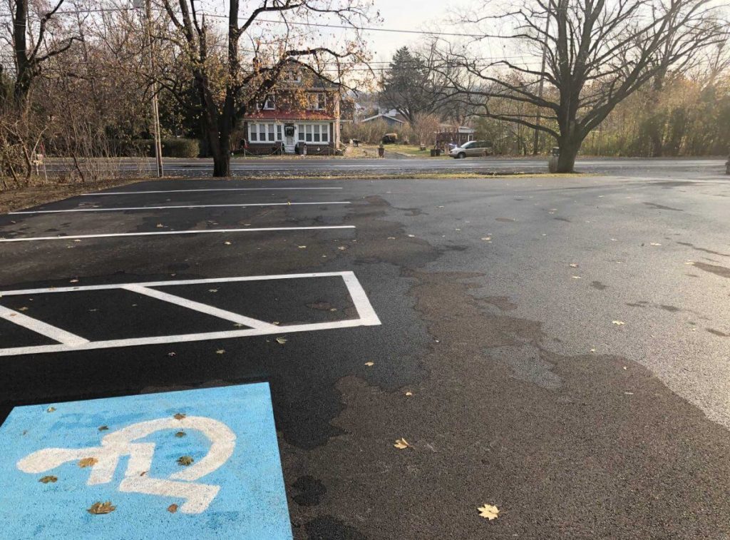 paving and painted parking spots