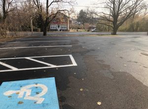 paving and painted parking spots